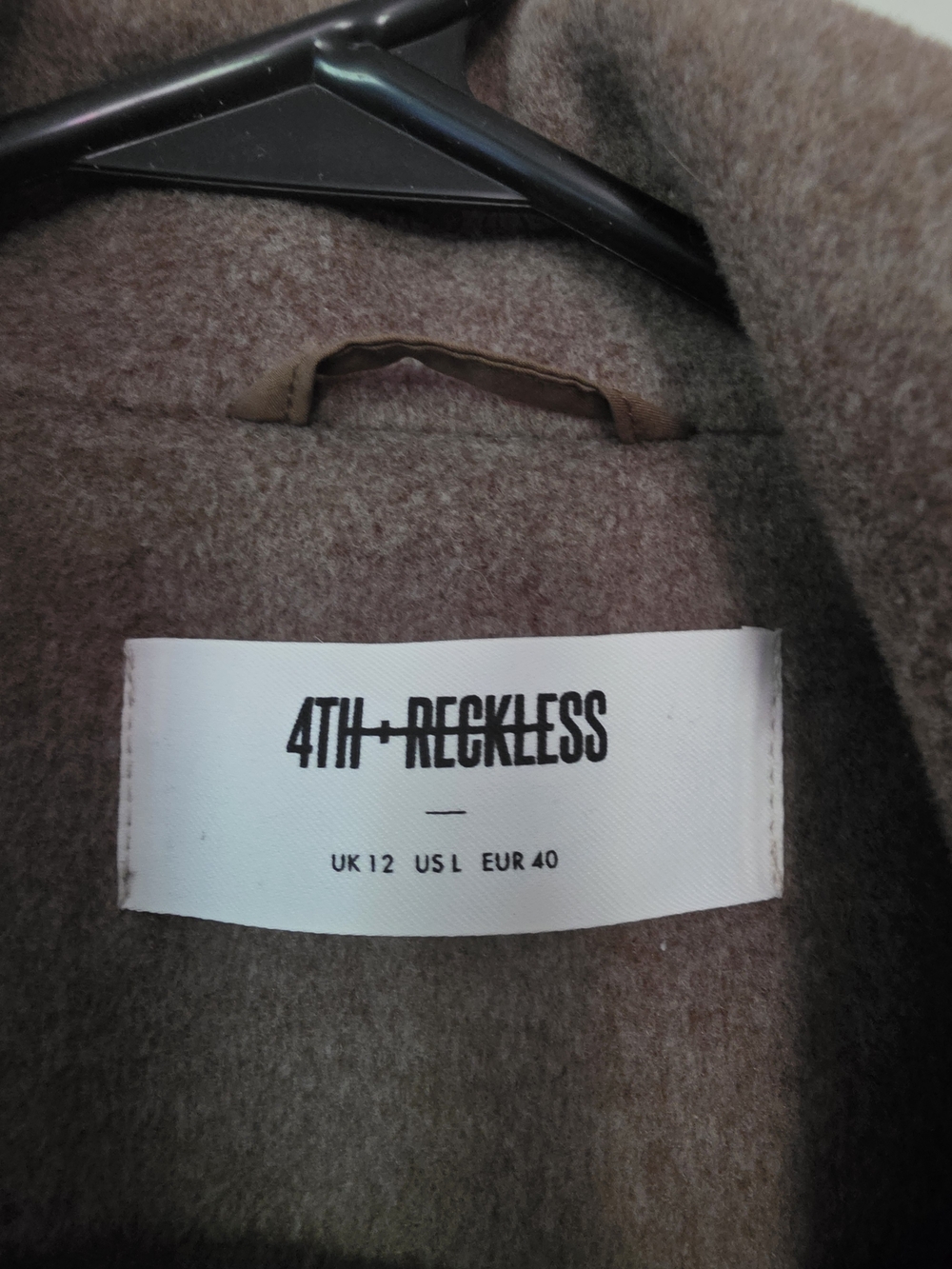 4TH+RECKLESS Brown Faux Wool Coat